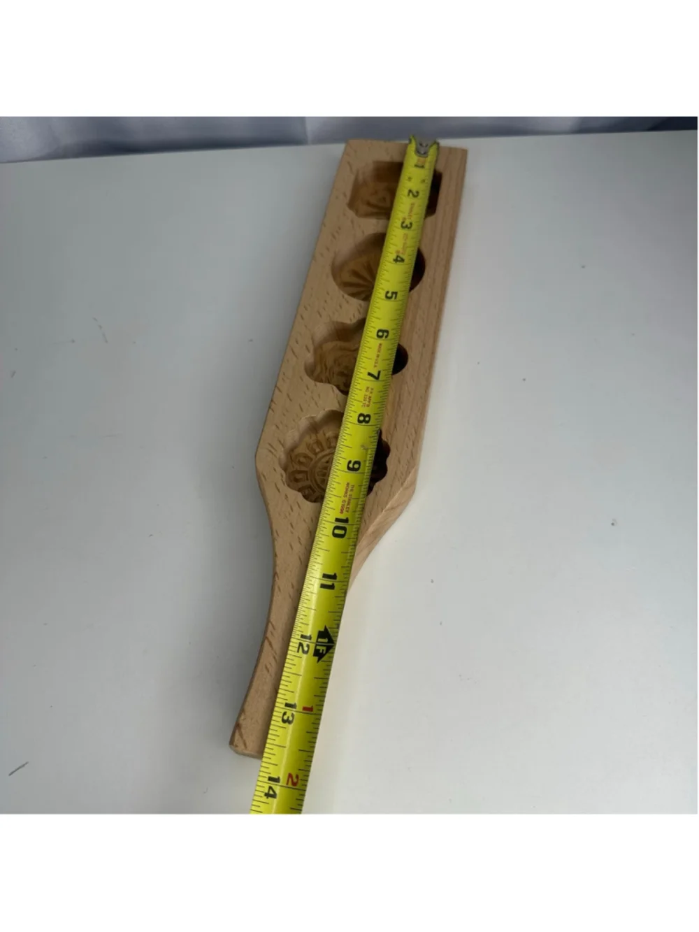 Carved Wooden Traditional Mooncake Mold Press Paddle (4 Floral Designs)
